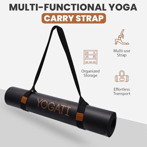 Adjustable Cotton Yoga Mat Carrying Strap - Durable Pilates Mat Sling