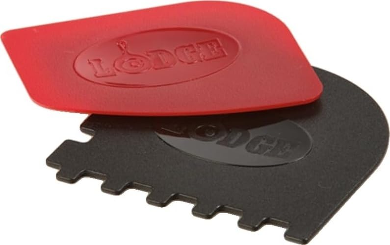 Cast Iron Grill Scraper Combo - 2 Pack, Red & Black