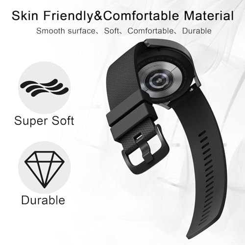 Silicone Watch Band for Amazfit Bip 6 / Bip 5 / GTR 4 - Black