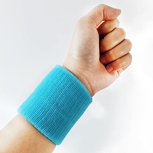24PCS Colorful Cotton Sweatbands for Sports - Men & Women