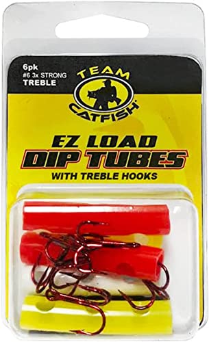 EZ Load Dip Tubes with 6 Treble Hooks - Catfish Fishing Gear