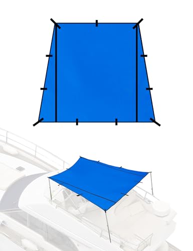 BLUEWING 6x7x5ft Waterproof Boat Sunshade Canopy for Fishing Boats