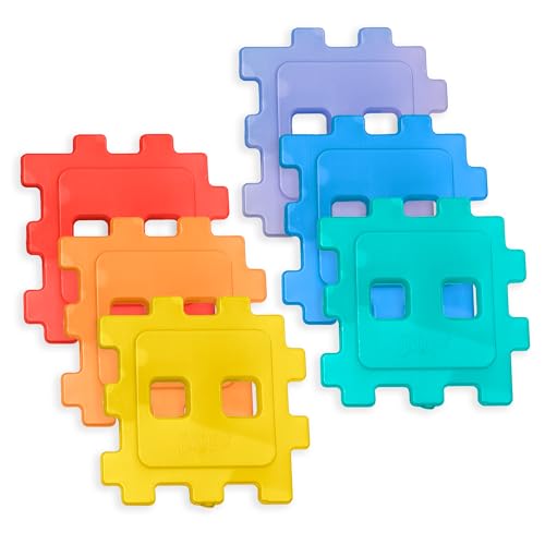 Kids Puzzle-Shaped Reusable Ice Packs 6-Pack for Lunch Boxes & Coolers