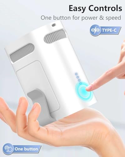 Portable Waist Fan - 4-Speed Clip-On Neck Fan - Off-White