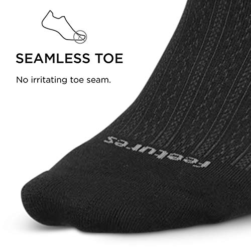 Feetures Women's Everyday Max Cushion Crew Socks - Medium Black, 1 Pair