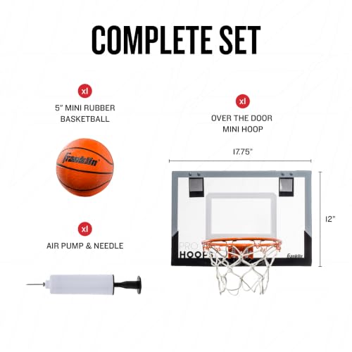 Over The Door Mini Basketball Hoop - 17.75" x 12" - Black/Gray
