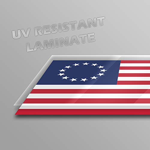 Betsy Ross Flag Vinyl Decal Sticker - 2-Pack, 5" x 3"