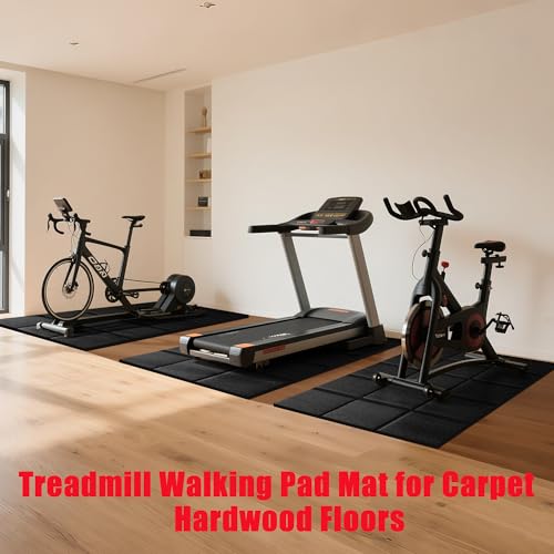 Treadmill Mat for Carpet & Hardwood Floors - 79''x39'' Textured
