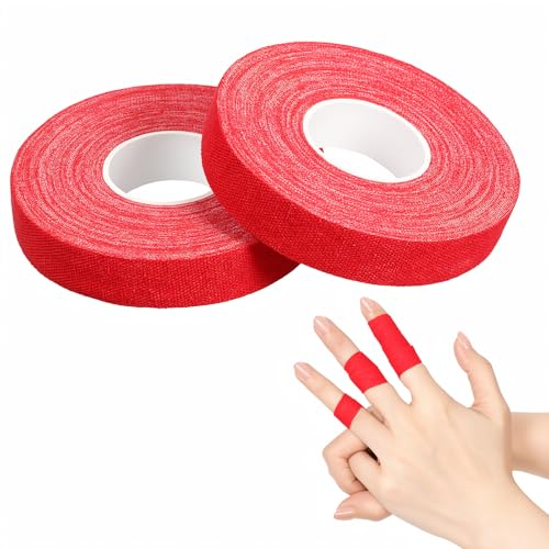 Athletic Finger Tape - 2 Rolls Adhesive Sports Support Tape, Red