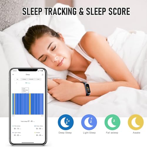 Waterproof Fitness Tracker with Heart Rate & Sleep Monitor