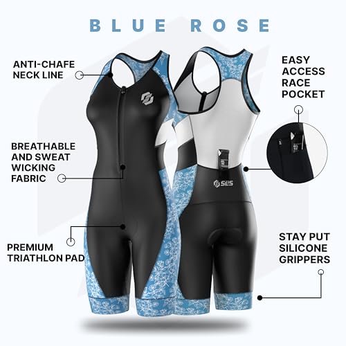 Women's One-Piece Triathlon Suit - Premium Trisuit without Shelf Bra