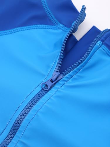 Toddler Boys One Piece Swimsuit - Blue Crocodile, UPF 50+