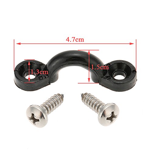 10-Piece Nylon Bungee Deck Loops Kit with Screws for Kayaks and Boats