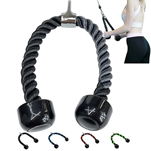 AOHO MOOON 27-Inch Heavy-Duty Tricep Rope for Cable Machine Workouts