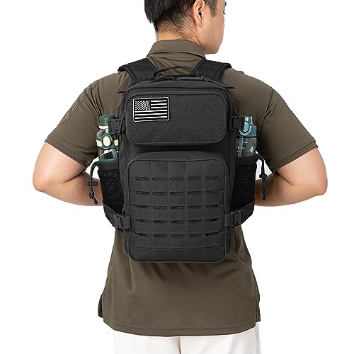 25L Military Tactical Backpack with Molle System and Bottle Holder