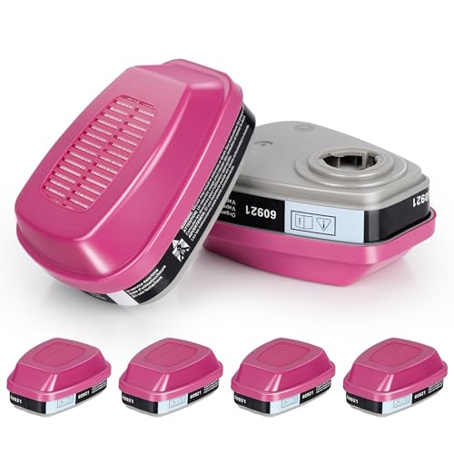 60921 Respirator Filters Cartridges - Filters for Respirator Help Against Organic Vapors, Acid Gases, Formaldehyde and Particulates for Use with 6000, 6500 and 7500 Series Respirator (3 Pairs)