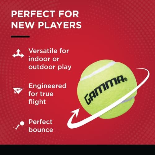 Gamma Pressureless Tennis Balls 10-Pack - High-Visibility Practice & Training