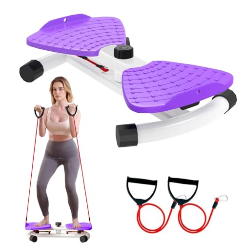 Adjustable Waist Twisting Board Exercise Machine - Purple