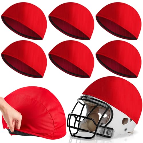 Ramede Red Scrimmage Helmet Covers 6 Pack for Football & Hockey