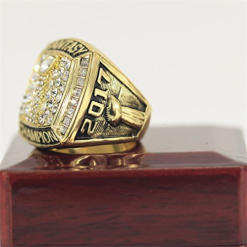 2017 Fantasy Football Championship Ring Trophy - Gold, Size 10 with Box