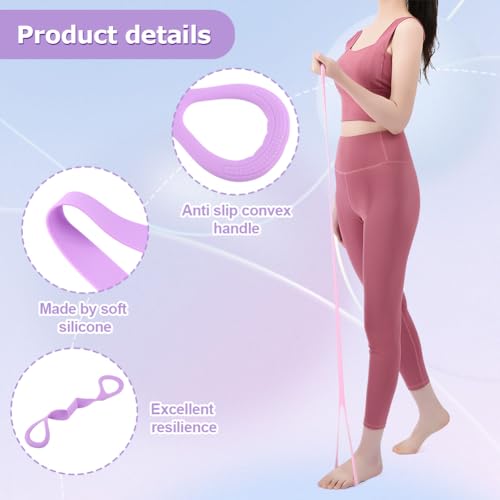 Figure 8 Resistance Bands with Handles - 3 Pack, Soft Silicone