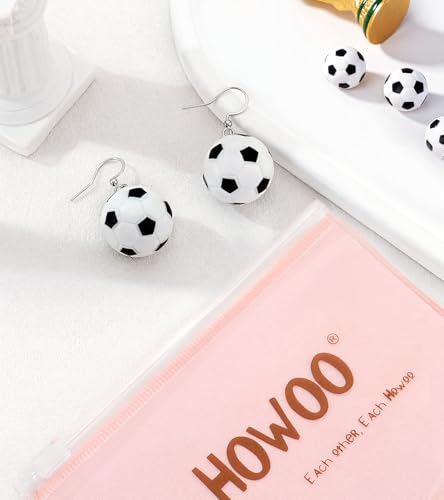 Soccer Dangle Earrings for Women - Football Drop Earrings - Soccer-1