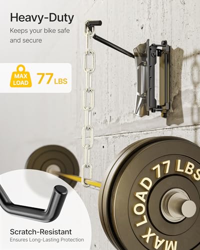 Swivel Bike Wall Mount for Fat Tire Bikes - 2 Pack, Holds 77lbs