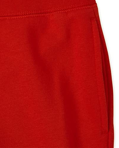 The Children's Place Boys Active Fleece Jogger Sweatpants - Medium Red