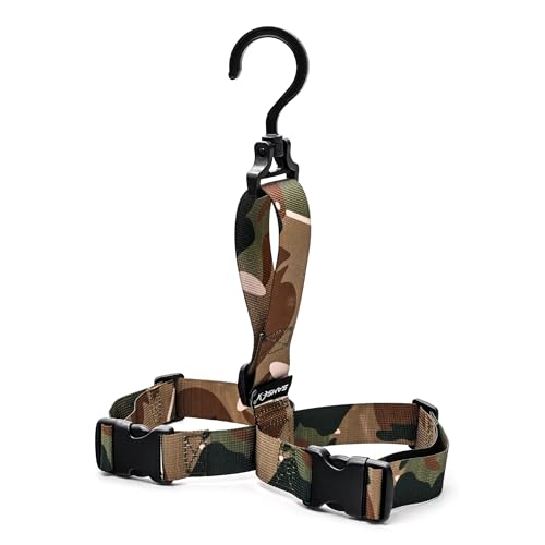 Fishing Wader Boot Hanger with Adjustable Strap - Camo Straps & Hook