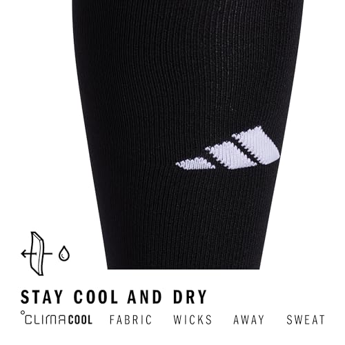 Over-the-Calf Soccer Socks - Cushioned, Moisture-Wicking, Medium - Black/Night Grey/White