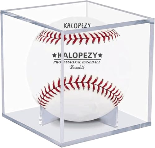 Baseball Display Case - Clear Acrylic Cube Holder, 1-Pack