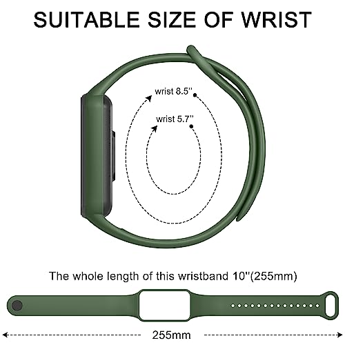 TPU Replacement Bands for Amazfit Band 7 - Black, Blue, Green