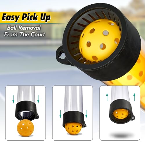 Retrora Pickleball Ball Picker Upper Tube - Lightweight Retriever with Shoulder Strap