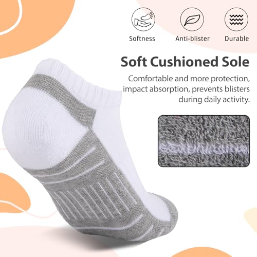 7 Pairs Women's Cushioned Ankle Socks - Classic Colors
