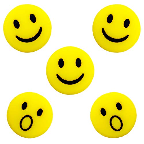 Tennis Racket Vibration Dampener - 3 Yellow Smiling Faces