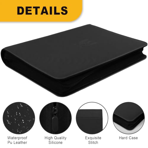 Toploader Card Binder for 360 Cards, Double-Sided 9 Pockets