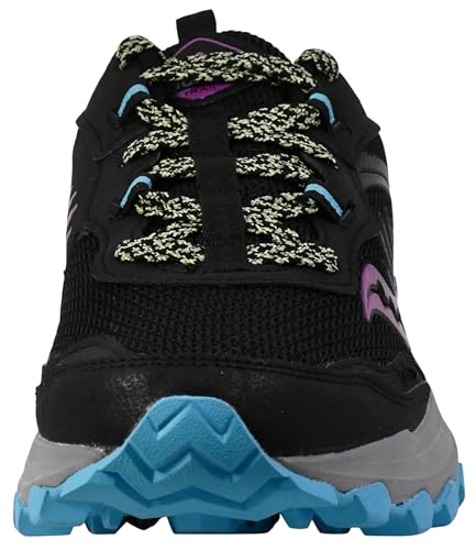 Saucony Women's Excursion Tr15 Trail Running Shoes 7.5 Wide Black Lime