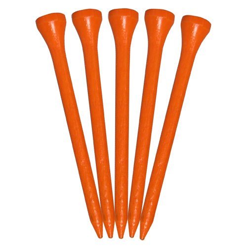 Deluxe 3-1/4 Inch Golf Tees - Citrus Orange, 75 Count