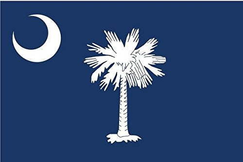 South Carolina Flag Vinyl Decal Sticker - 5x3 Inches, UV Resistant