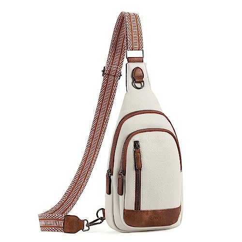 Leather Sling Backpack Travel Bag for Women - Crossbody Bag