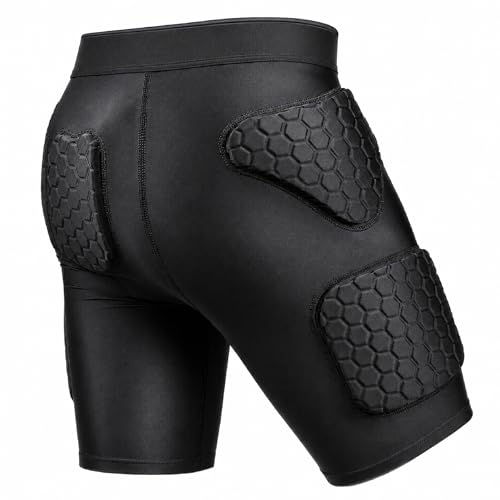 Diamemon Youth Football Girdle with 5 Pads - Black Small