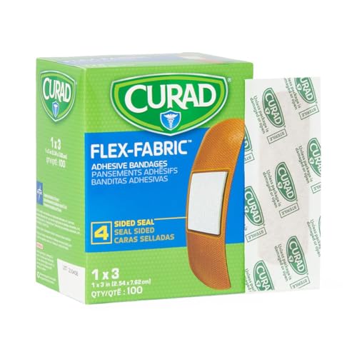Curad Flex Fabric Adhesive Bandages 1 x 3 Inches, Sterile, Pack of 1200
