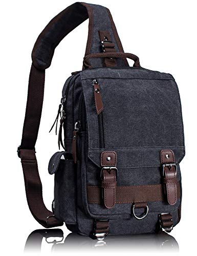 Retro Canvas Messenger Bag — Unisex Crossbody Shoulder Sling for