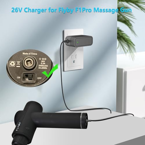 26V Charger for Flyby F1Pro Massage Gun, replacement GQ24-260100-AU