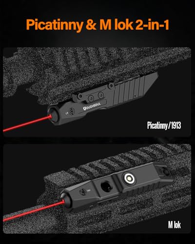 TOUGHSOUL Red Laser Sight for Rifles, Compatible with M-Lok & Picatinny Rails