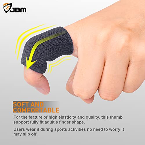 Compression Finger Sleeves - 5 Pack Sport Protector - Grey