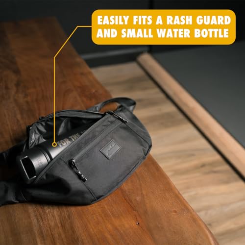 Gold BJJ Goshi Waist Pack Black - Fanny & Crossbody Bag for No-Gi Training