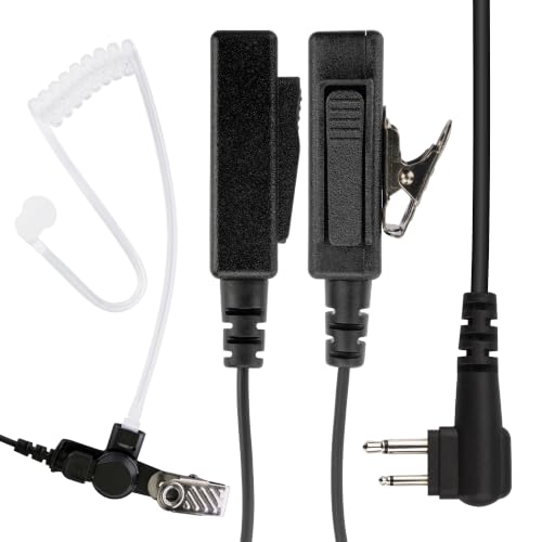 2-Wire Clear Tube Earpiece for Motorola Radios - M1 Connector
