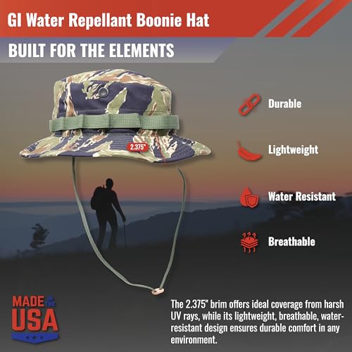 US Military Surplus GI Water Repellent Boonie Hat, Made in USA, 7 1/2 OCOP Scorpion