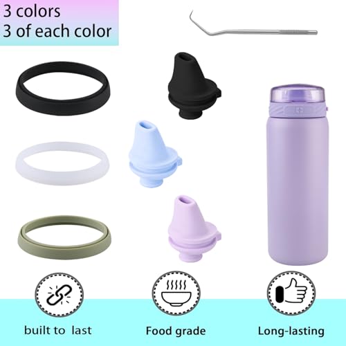 3-Pack Water Bottle Gasket Replacement for Ello Cooper Travel Tumblers